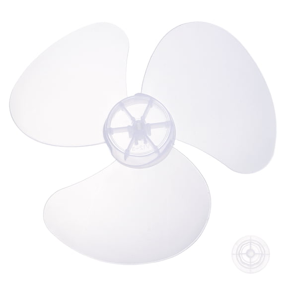 Uxcell Plastic Fan Blades Replacement (12 Inch, Transparent) 3 Leaves with Nut Cover - Universal Standing Fan Blades, Fits Desk/Table/Pedestal/Standing Models