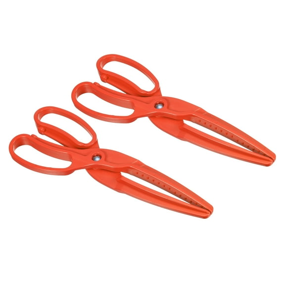 Uxcell Plastic Fishing Grip Pliers Fish Tackle Grabber with Widened Serration Design, Orange 2 Pack