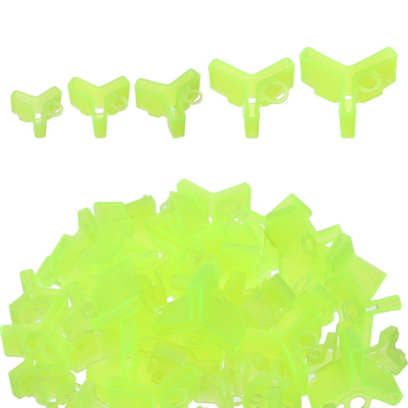 Uxcell 100Pcs Plastic Fishing Hook Bonnets Treble Hook Covers Fit for 1, 2, 3, 4, 5, Yellow