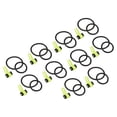 thumbnail image 1 of Uxcell 0.63 x 0.37 x 0.35 inch Plastic Fishing Hook Keeper Holder with 2 Size Rubber Rings Yellow 10 Pack, 1 of 5