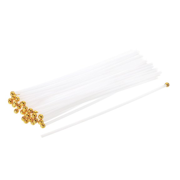 Uxcell Plastic Flag Flagpole Mini 300mm x 6mm for DIY Flag Party Events Celebration Pack of 24