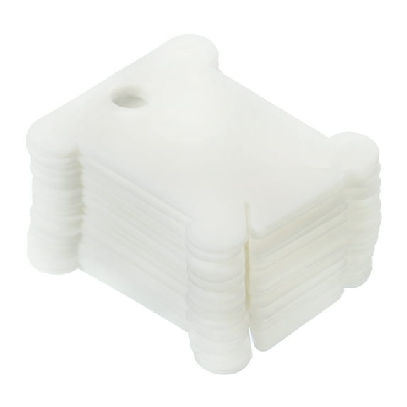 Uxcell Plastic Floss Bobbin Sewing Thread Card Board, White 200 Pack