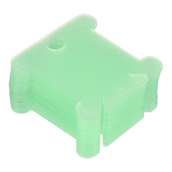 Uxcell Plastic Floss Bobbins Thread Cards Cross DIY Sewing, Green 100 Pack