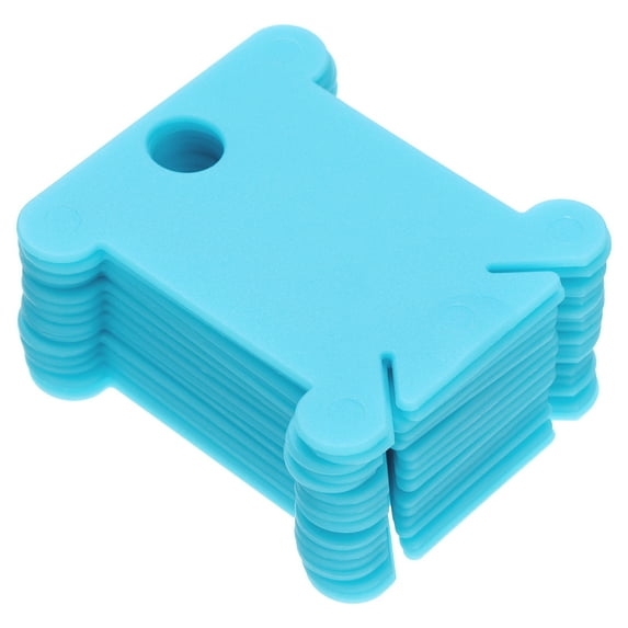 Uxcell Plastic Floss Bobbins Thread Cards Cross DIY Sewing Pure Blue 300 Pack