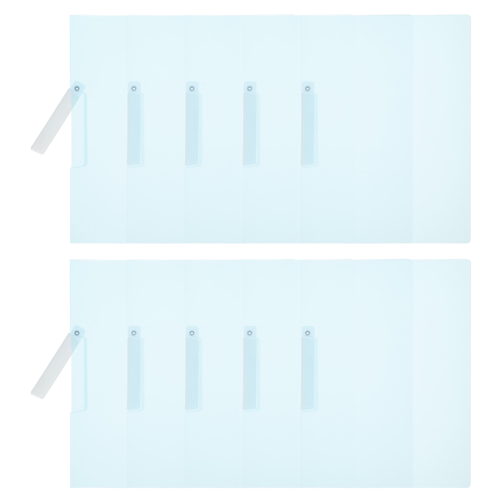 Uxcell Plastic Folders with Mid-Side Swing Clip, 10 Pcs Report Folder for A4 Paper, Blue