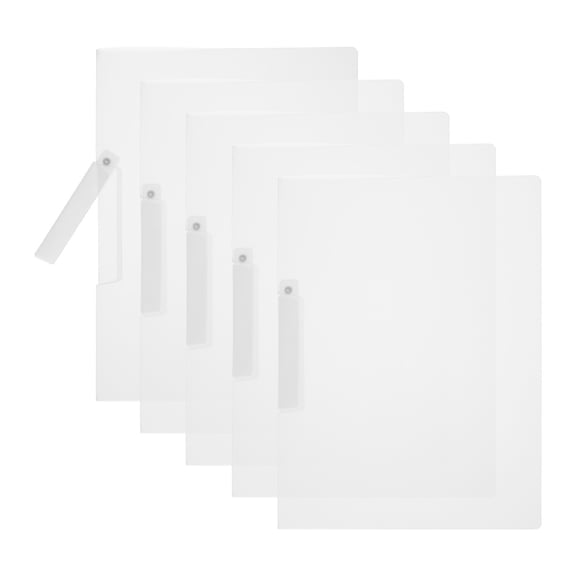 Uxcell Plastic Folders with Mid-Side Swing Clip, 10 Pcs Report Folder for A4 Paper, Pink