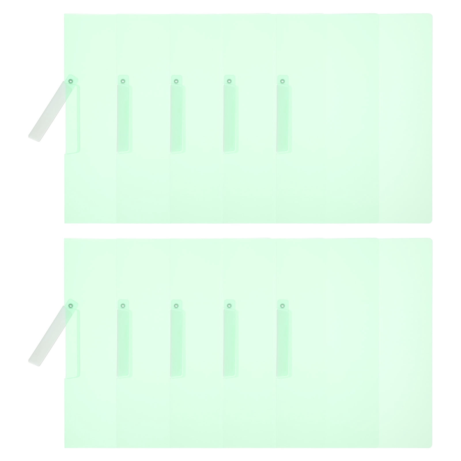 Uxcell Plastic Folders with Mid-Side Swing Clip, 5 Pcs Report Folder for A4 Paper, Green