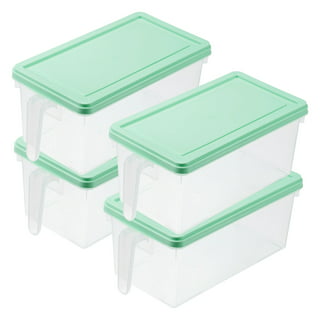 Unique Bargains Kitchenware Plastic Sugar Rice Food Fresh Storage Box Container Yellow 1.9L, Green