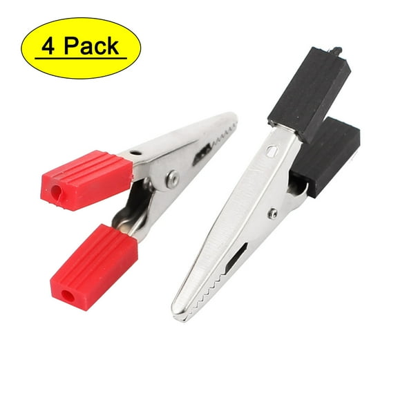 Uxcell Plastic Handle Insulate Test Alligator Clip 2 Inch Long 4 Pcs