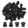 thumbnail image 1 of Uxcell Plastic Hole Plugs, 48 Pcs 1/5"(5mm) Plastic Plugs Screw Hole Plug Snap Desk Grommet Buckle Knockout Locking Plugs Furniture Insert End Cap for Holes Kitchen Cabinet, Black, 1 of 6
