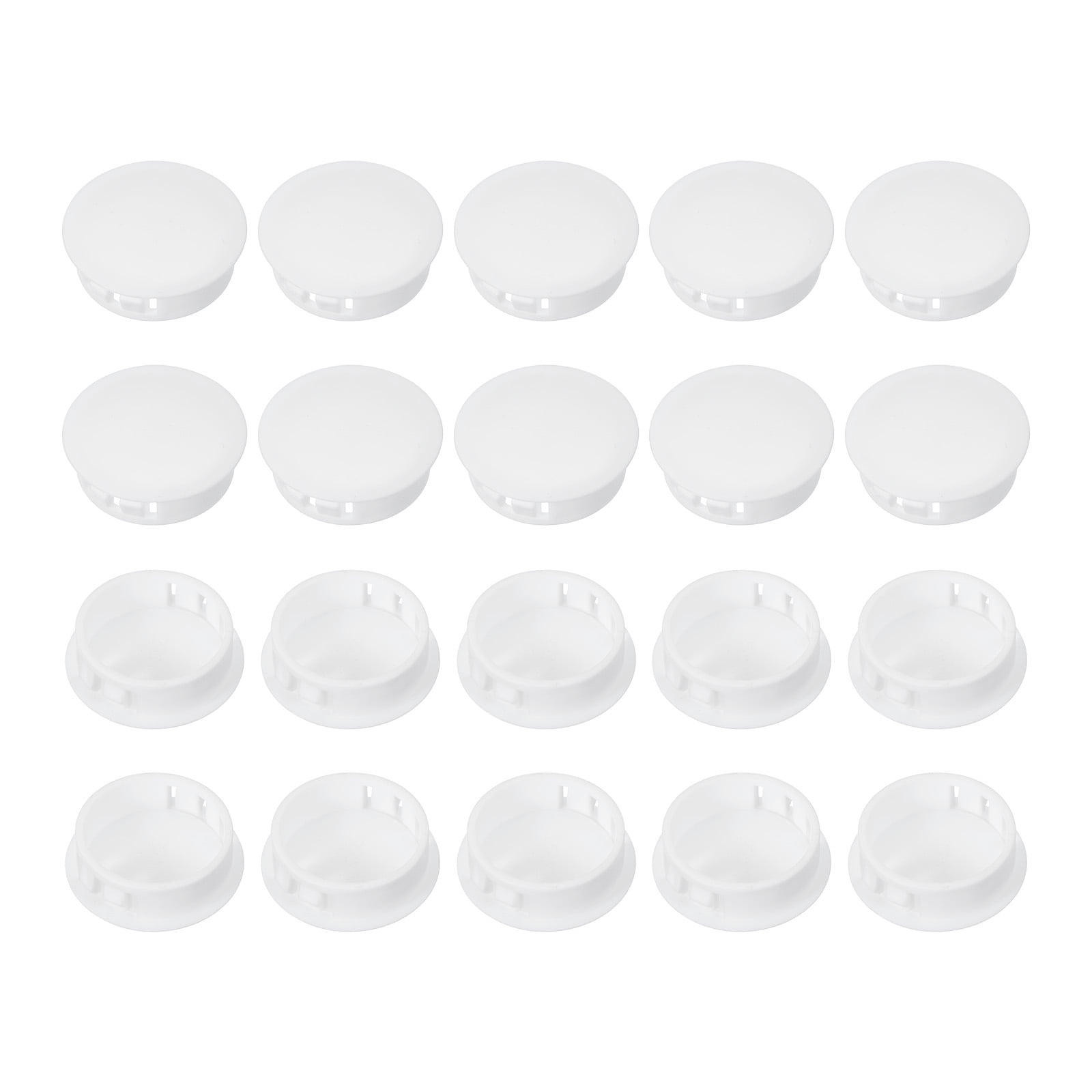 Uxcell Plastic Hole Plugs, Flush Type Round Plug Snap in Hole Panel ...