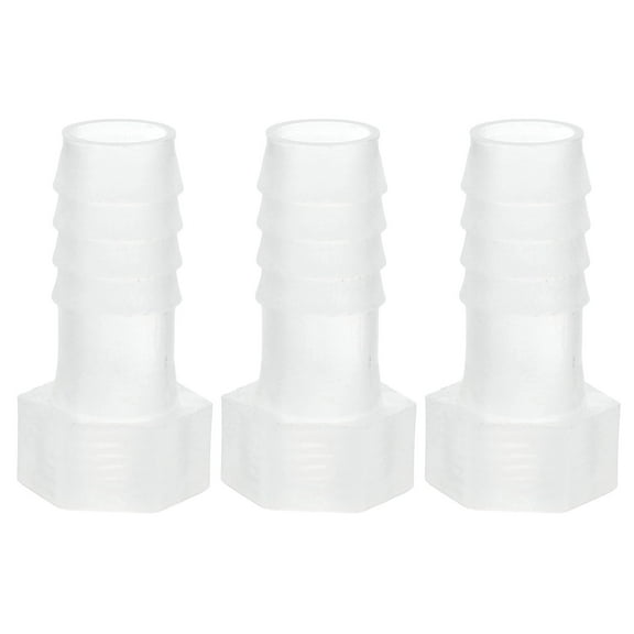 Uxcell Plastic Hose Barb Fitting, Adapter Connector Pipe Fitting for Water Liquid Air Gas Fuel 1/2" Barb x 1/4" G Female Thread