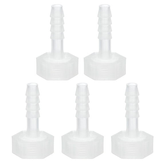 Uxcell Plastic Hose Barb Fitting, Thread Adapter Connector Pipe Fitting for Water Liquid Air Gas Fuel 1/4" Barb x 3/8" G Female Thread