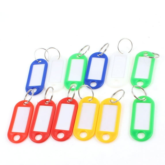 Uxcell Plastic ID Card Keyring Name Tag Badge Clip Holder Office Stationery Assorted Color 12 Pcs