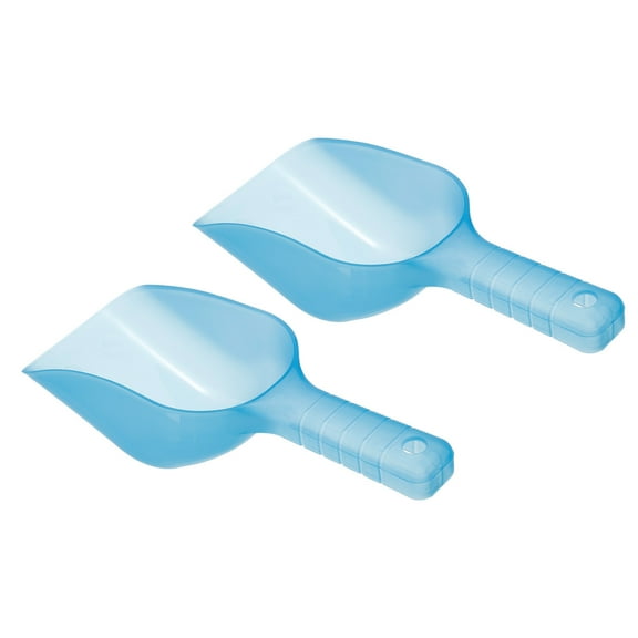 Uxcell Plastic Ice Maker Flour Shovel 12oz Ice Scoop Blue, 2Pcs