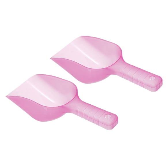 Uxcell Plastic Ice Maker Flour Shovel 12oz Ice Scoop Pink, 2Pcs