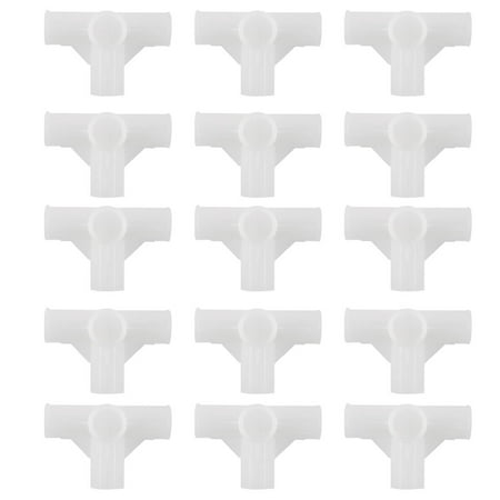 Uxcell Shoe Rack Connector Parts, 13mm Inner Diameter for Repair Wardrobe 4 Way 15Pcs