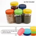 thumbnail image 1 of Uxcell Plastic Jar Lids Regular Mouth Canning Jars Lid Top Food Storage 6 packs, 1 of 7