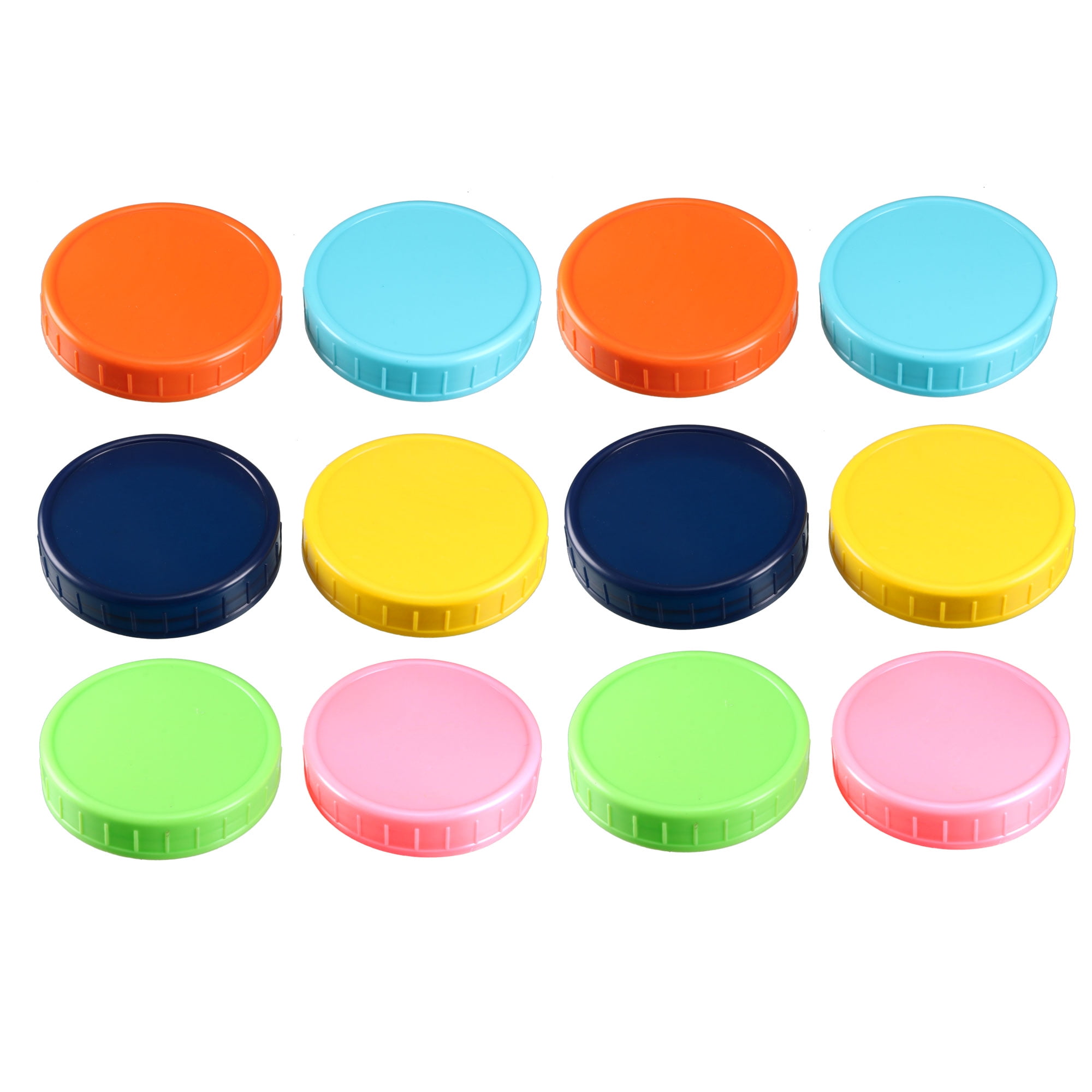 Uxcell Plastic Jar Lids Wide Mouth Canning Jars Top Food Storage 12packs