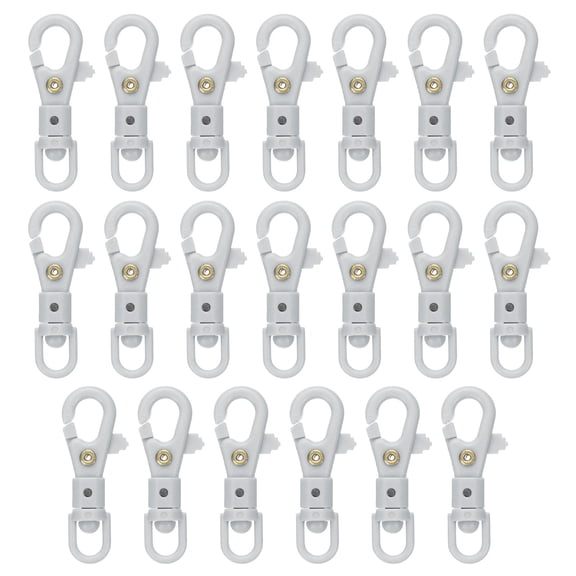 Uxcell Plastic Lobster Claw Clasps Swivel Lanyard Snap Hook Trigger Clips, Grey