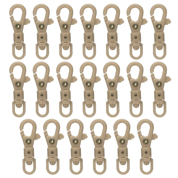Uxcell Plastic Lobster Claw Clasps Swivel Lanyard Snap Hook Trigger Clips, Khaki