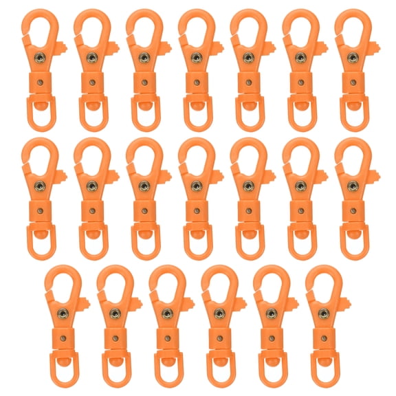Uxcell Plastic Lobster Claw Clasps Swivel Lanyard Snap Hook Trigger Clips, Orange