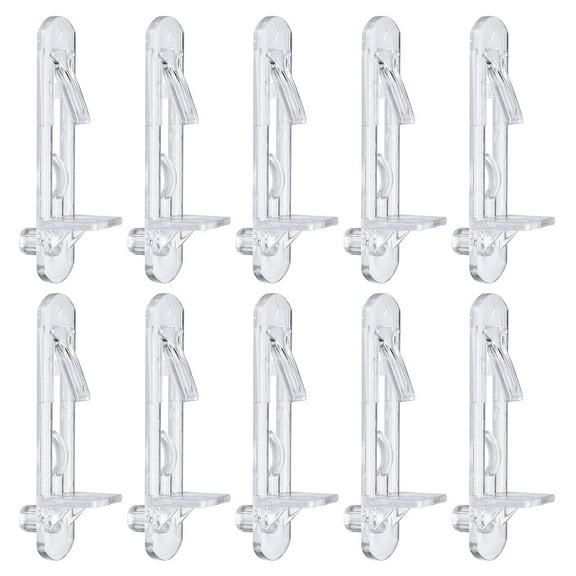 Uxcell Plastic Locking Shelf Pins, 20 Pack Clear Shelf Pegs Fit 6mm Hole 20mm Thick Shelf