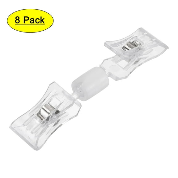 Uxcell Plastic Merchandise Sign Clip, Rotatable Clip-on Holder Stand, Price Display Tags 1.8x9cm (WxH) 8pcs