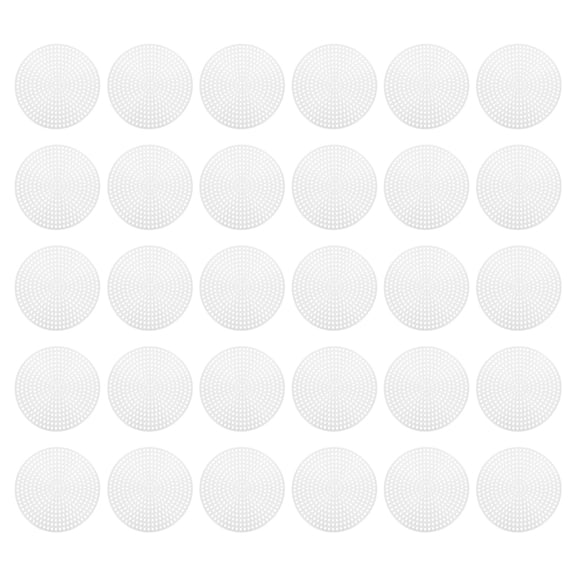 Uxcell Plastic Mesh Canvas Sheets,30Pcs 3" Cross Needlework Blank Yarn Crafting,Round