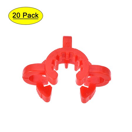 Uxcell Plastic Mounting Clamp Lab Joint Clip for 10/18 or 10/30 Glass Taper Joints Red 20 Pack