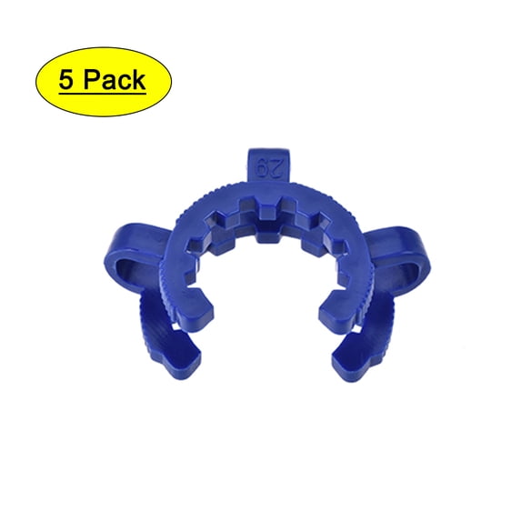 Uxcell Plastic Mounting Clamp Lab Joint Clip for 29/26 or 29/42 Glass Taper Joints Blue 5 Pack