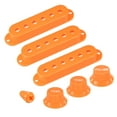 thumbnail image 1 of Uxcell Plastic Pick Up Cover Single Coil Cover Switch Tip 1 Volume and 2 Tone Knobs Orange for Guitar, 1 of 5