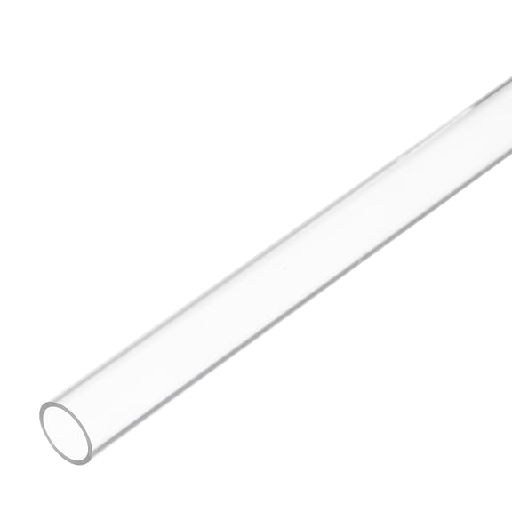 Uxcell Plastic Pipe Rigid Polycarbonate Round Tube Clear 3/8"(10mm) ID 1/2"(12mm) OD 14"(350mm) for Lighting, Models, Water Plumbing