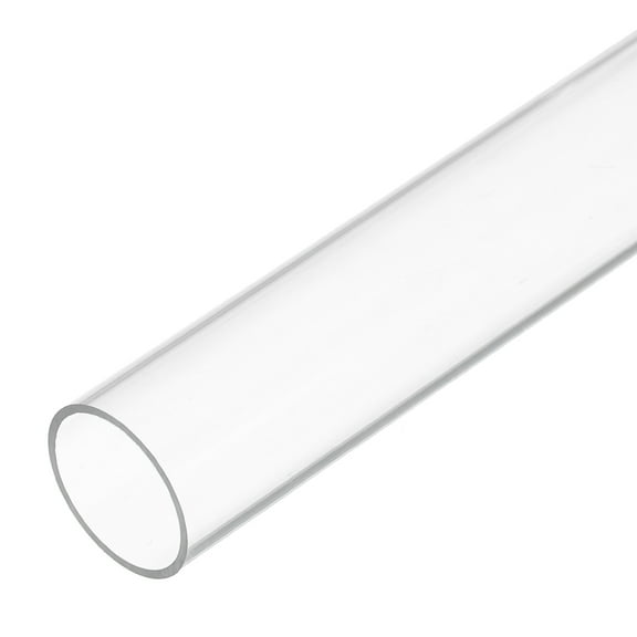 Uxcell Plastic Pipe Rigid Polycarbonate Round Tube Clear 3/8"(10mm) ID 1/2"(12mm) OD 9.6"(245mm) for Lighting, Models, Water Plumbing