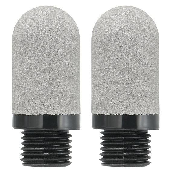 Uxcell Plastic Pneumatic Air Muffler G1/4 Air Line Compressor Exhaust Fitting Grey 2 Pcs