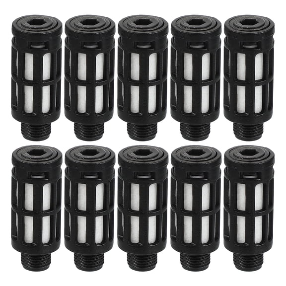 Uxcell Plastic Pneumatic Muffler G1/8 Male Solenoid Valve Exhaust Air Line Flow Control Muffler 10 Pack