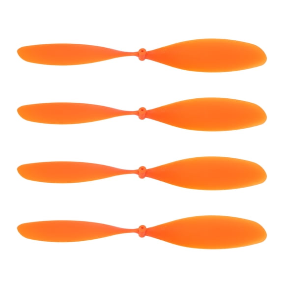 Uxcell Plastic Propeller, Propeller Props Blade Helicopter Kit 10" Fold Resistant for STEM Activities Powered Airplanes DIY Science(Orange, Pack of 4)