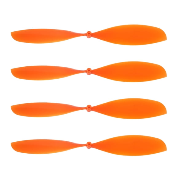 Uxcell Plastic Propeller, Propeller Props Blade Helicopter Kit 11" Fold Resistant for STEM Activities Powered Airplanes DIY Science(Orange, Pack of 4)