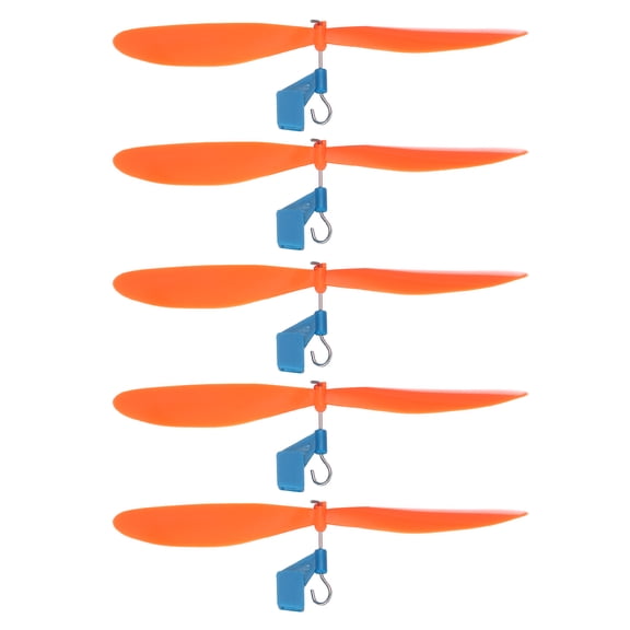 Uxcell Plastic Propeller, Propeller Props Blade Helicopter Kit 5" Fold Resistant for STEM Activities Powered Airplanes DIY Science(Orange/Blue, Pack of 5)