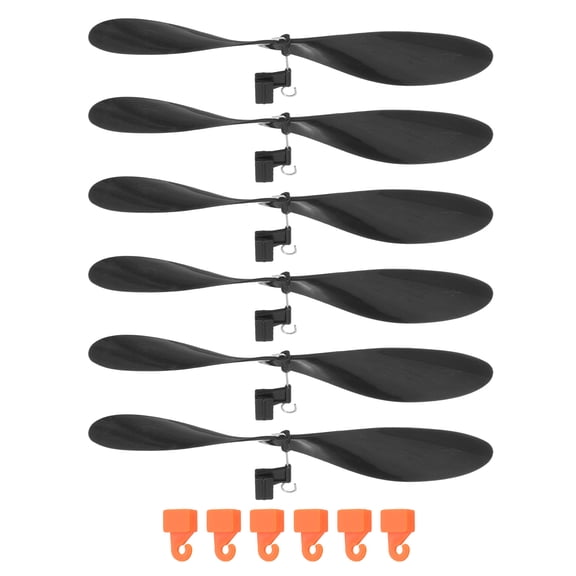 Uxcell Plastic Propeller, Propeller Props Blade Helicopter Kit 7" Fold Resistant with Hooks for STEM Activities Powered Airplanes DIY Science(Black, Pack of 6)