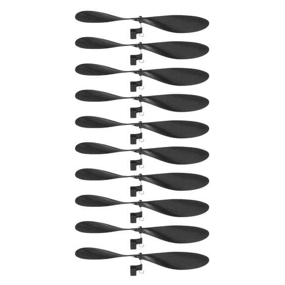 Uxcell Plastic Propeller, Propeller Props Blade Helicopter Kit 7" Fold Resistant for STEM Activities Powered Airplanes DIY Science(Black, Pack of 10)