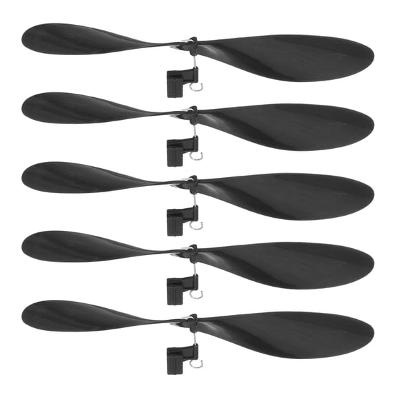 Uxcell Plastic Propeller, Propeller Props Blade Helicopter Kit 7" Fold Resistant for STEM Activities Powered Airplanes DIY Science(Black, Pack of 5)