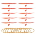 thumbnail image 1 of Uxcell Plastic Propeller, Propeller Props Blade with Rubber Band Hooks Helicopter Kit 7" Fold Resistant for STEM Activities Powered Airplanes DIY Science(Orange, Pack of 10), 1 of 5