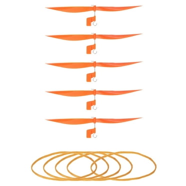 DIY Airplane Parts 5-Pack Orange Plastic Propellers With Rubber Bands - 180mm STEM Toys For DIY Airplanes & Helicopters Airplane Propeller