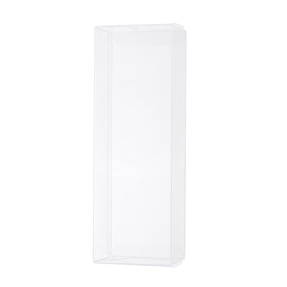 Uxcell Plastic Retail Boxes 1.9"x2.7"x8" (49x68x202 mm) Gift Box with Protecting Film for Candy, Cookies, Christmas, Wedding, Party Wrapping Clear Pack of 20