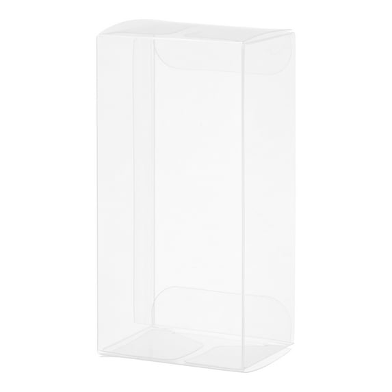 Uxcell Plastic Retail Boxes, Gift Box with Protecting Film, for Candy Cookies Christmas Wedding Party Wrapping Clear 1.6"x1.2"x3.2"