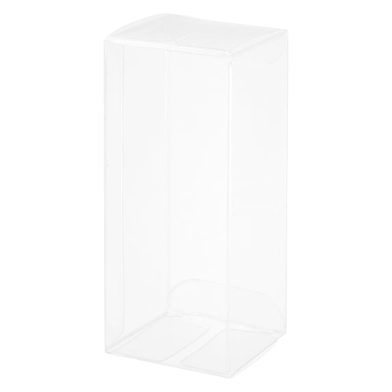 Uxcell Plastic Retail Boxes, Gift Box with Protecting Film for Candy, Cookies, Christmas, Wedding, Party Wrapping Clear 1.7"x1.6"x4.1"