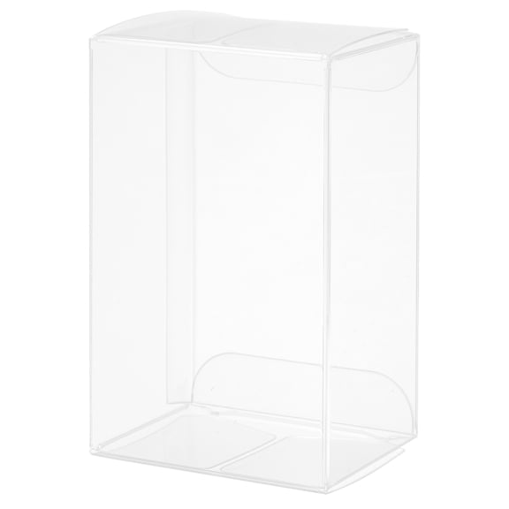 Uxcell Plastic Retail Boxes, Gift Box with Protecting Film, for Candy Cookies Christmas Wedding Party Wrapping Clear 2.4"x1.9"x4"