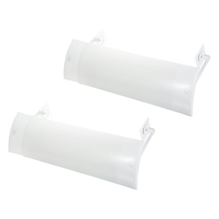Uxcell Plastic Retractable Air Conditioner Deflector Telescopic Windshield Baffle White 2 Pack