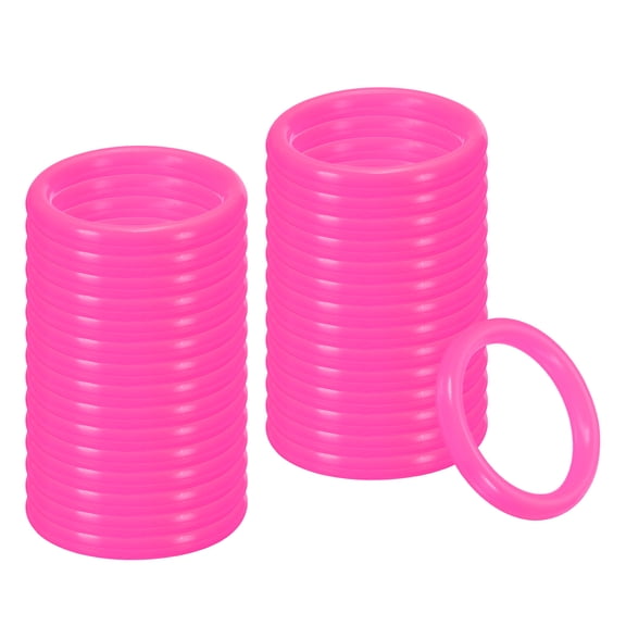 Uxcell Plastic Ring-Toss Rings for Bottles Carnival Rings Plastic Hoops for Speed and Agility Practice Outdoor Party Favor 2 Inch Pink